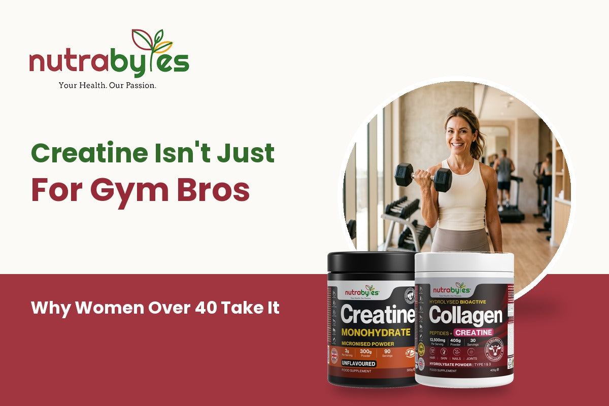 Creatine for women over 40 with Nutrabytes creatine monohydrate and collagen plus creatine powders