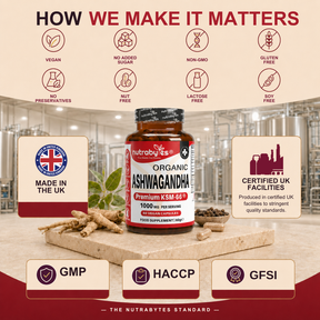 Ashwagandha KSM-66 | 60 Vegan Capsules | Root Extract with Black Pepper