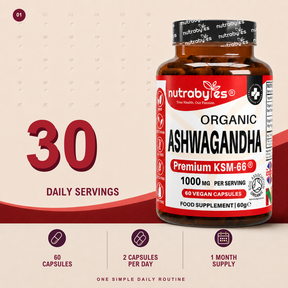 Ashwagandha KSM-66 | 60 Vegan Capsules | Root Extract with Black Pepper