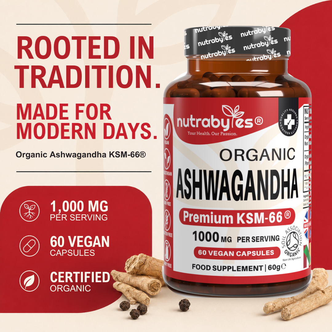 Ashwagandha KSM-66 | 60 Vegan Capsules | Root Extract with Black Pepper