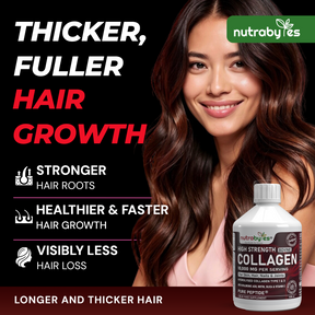High-Strength Liquid Bovine Collagen Supplement for Women and Men, 10,000 mg Liquid Collagen with Hyaluronic Acid and Vitamin C, 19 Amino Acids,  Collagen Types 1 and 3, Berry Flavoured, Halal & Kosher certified