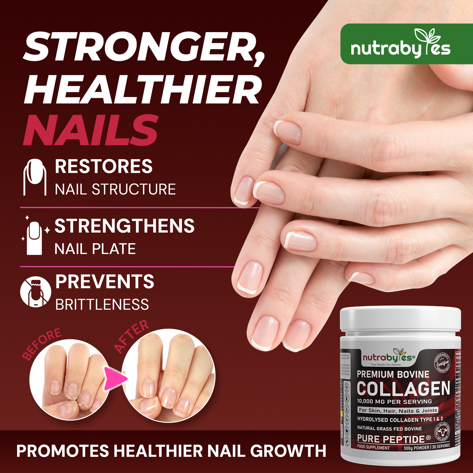 Premium Bovine Collagen Powder 10,000mg