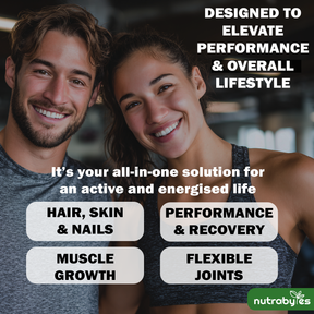 Collagen Powder with Vitamin C | Hydrolysed Bovine Collagen Peptides | High-Protein Supplement | Hair, Skin & Joints | Men & Women | Unflavoured | 330g