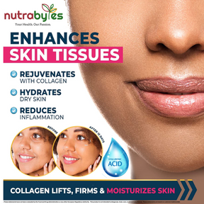 this image shows the benefits on skin after using ultimate marine collagen supplements.