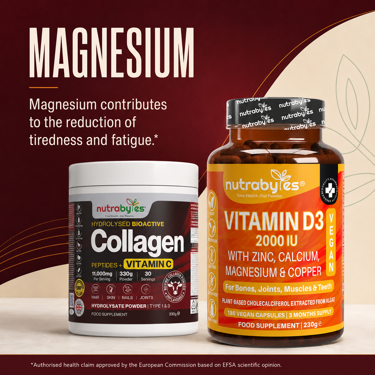 Magnesium contributes to the reduction of tiredness and fatigue