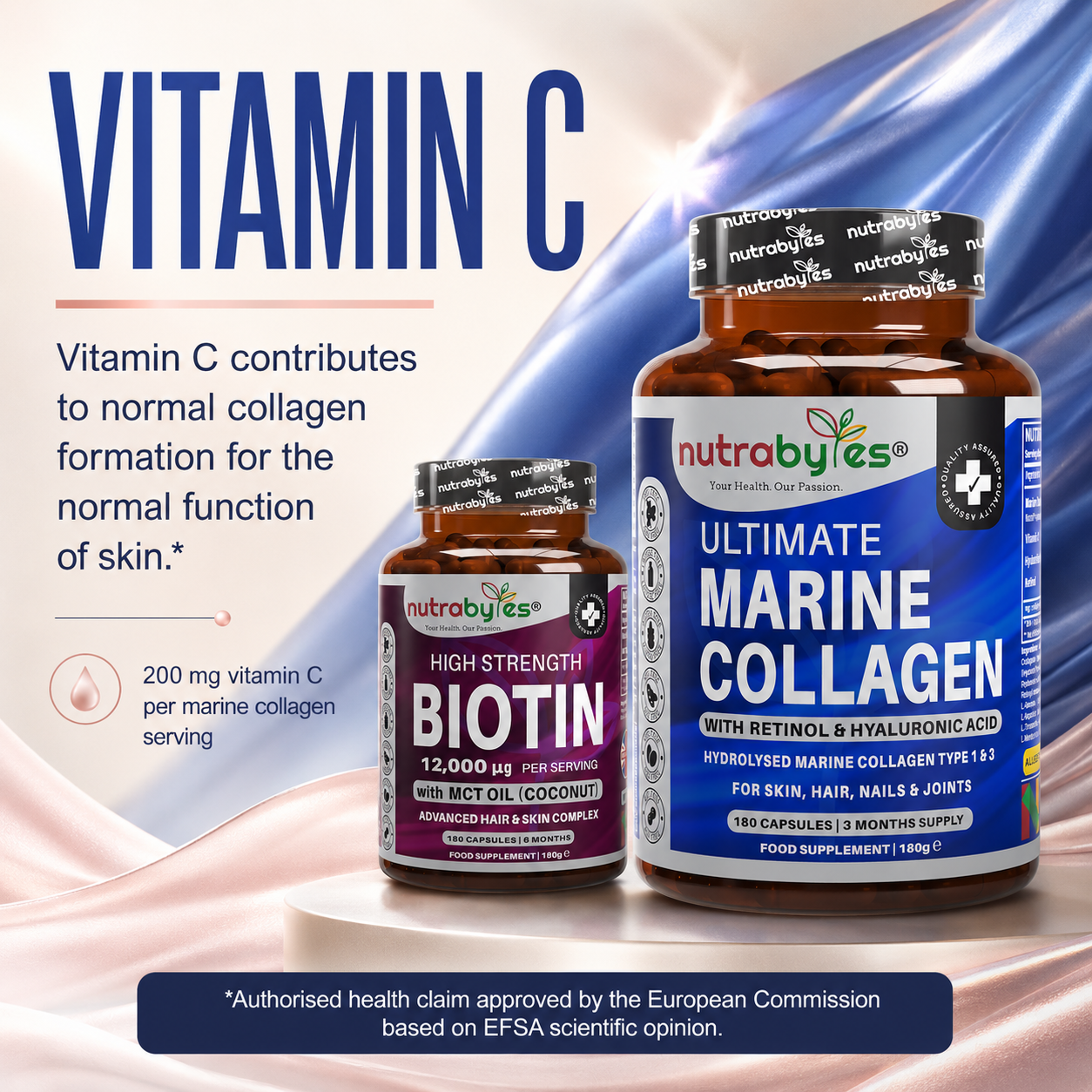Vitamin C authorised health claim for normal skin collagen formation