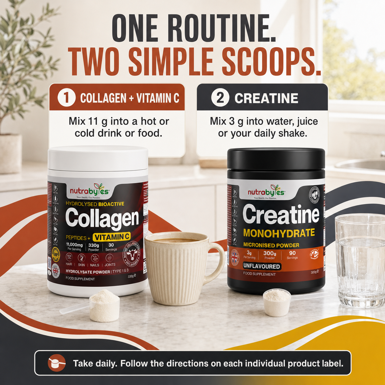 How to use Nutrabytes Creatine and Collagen with Vitamin C