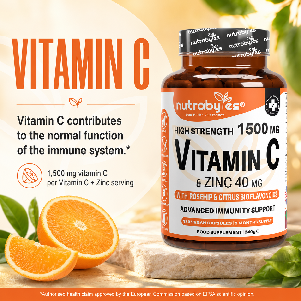 Vitamin C authorised health claim for normal immune function