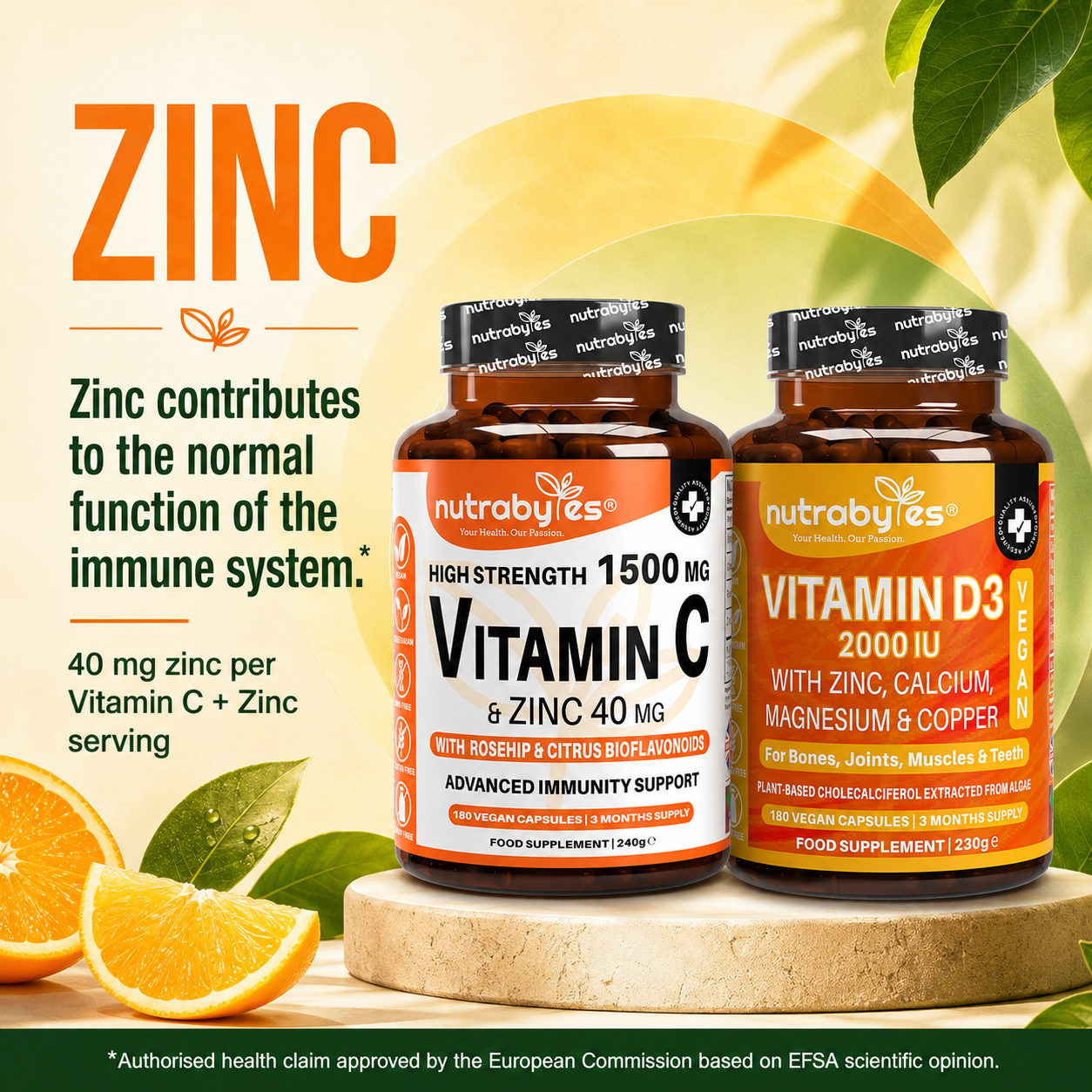 Zinc authorised health claim for normal immune function