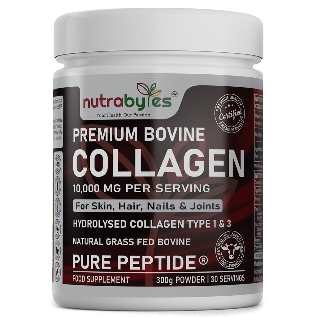 Premium Bovine Collagen Powder 10,000mg Pure Hydrolysed Peptides, 19 Amino Acids, Unflavoured (Collagen Types 1 and 3)